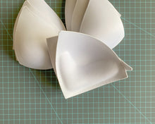 Load image into Gallery viewer, SOFT Molded Bra Cups, Tall Triangle Push Up (White)
