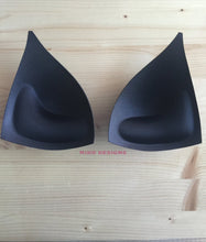 Load image into Gallery viewer, STIFF Molded Bra Cups, Tall Triangle Push Up (Black)
