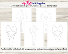 Load image into Gallery viewer, Competition Suit Design Template, FIGURE Croquis
