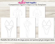 Competition Suit Design Template, FIGURE Croquis