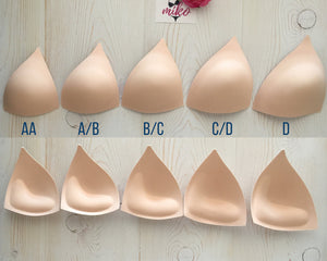 SOFT Molded Cups, Tall Triangle Push Up (Light Beige)