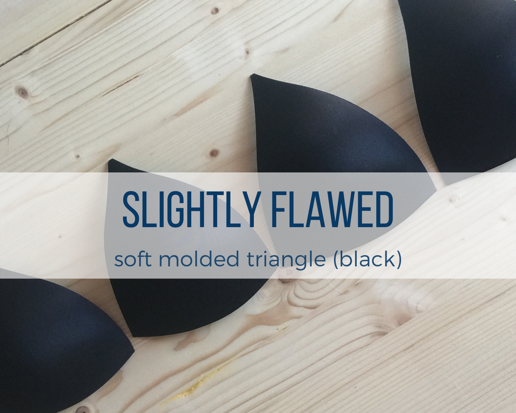 10 Pack: SLIGHTLY FLAWED - SOFT Molded Bra Cups, Tall Triangle Push Up